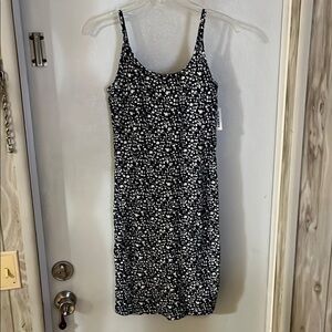 Floral Navy and White Women's Dress NWT